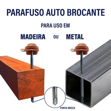 Carregar imagem no visualizador da galeria, Kit Vedação Fixação Parafuso Telhas Colonial Pvc 10 Un
