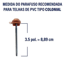 Carregar imagem no visualizador da galeria, Kit Vedação Fixação Parafuso Telhas Pvc Plan 10 Un