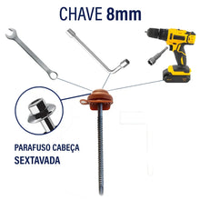 Carregar imagem no visualizador da galeria, Kit Vedação Fixação Parafuso Telhas Colonial Pvc 10 Un