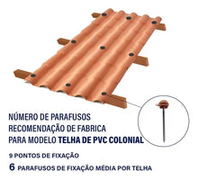 Carregar imagem no visualizador da galeria, Kit Vedação Fixação Parafuso Telhas Colonial Pvc 10 Un
